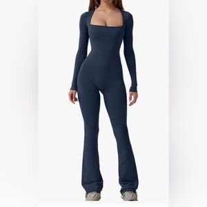 Chic Navy Long Sleeve Jumpsuit